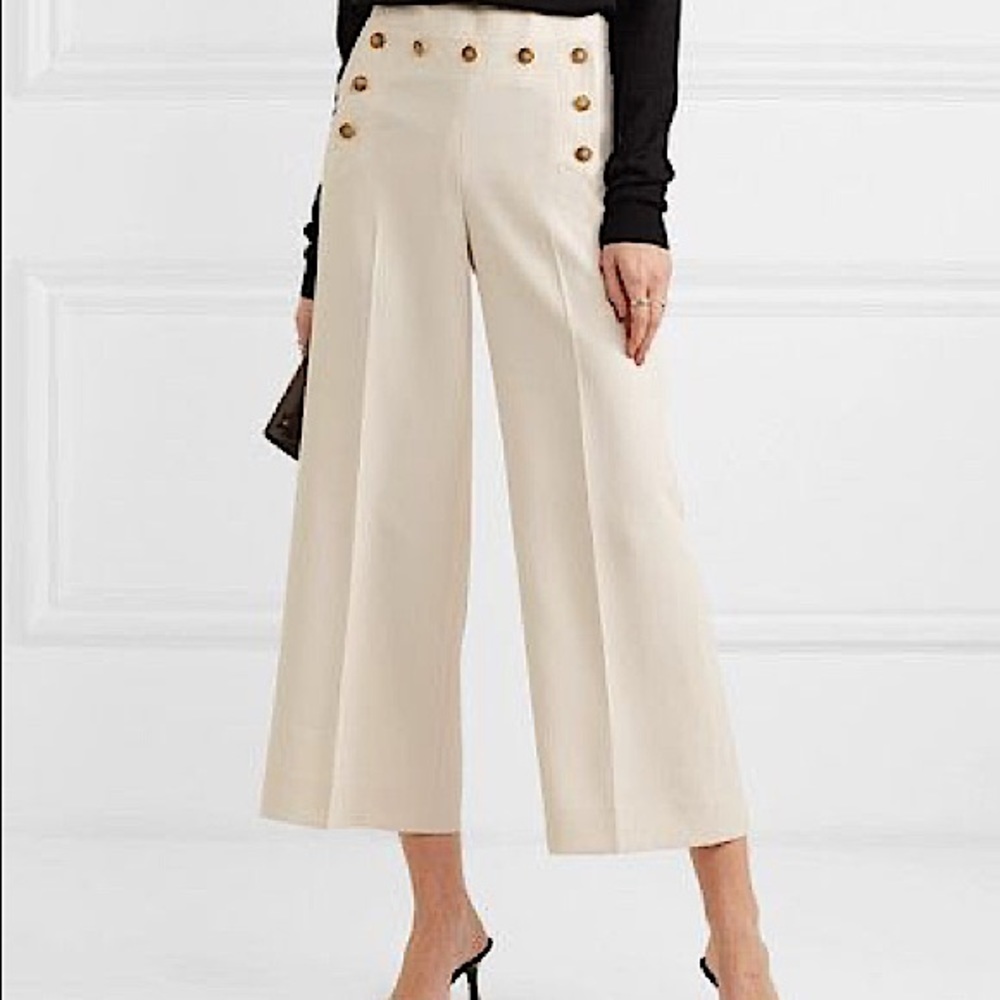 Tory Burch Wide Leg Ankle Trouser